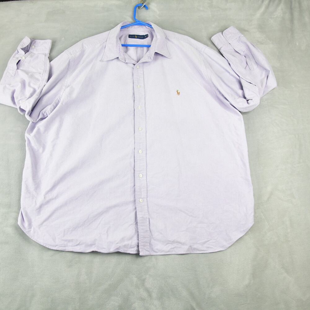 Ralph Lauren Shirt Mens 4XB Purple Button Down Long Sleeve